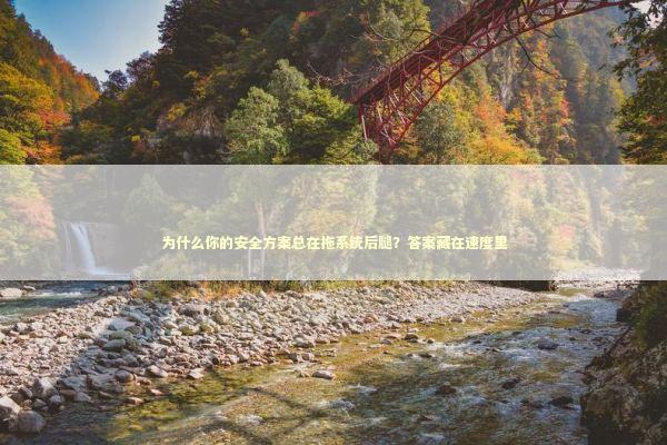 为什么你的安全方案总在拖系统后腿？答案藏在速度里 IT技术